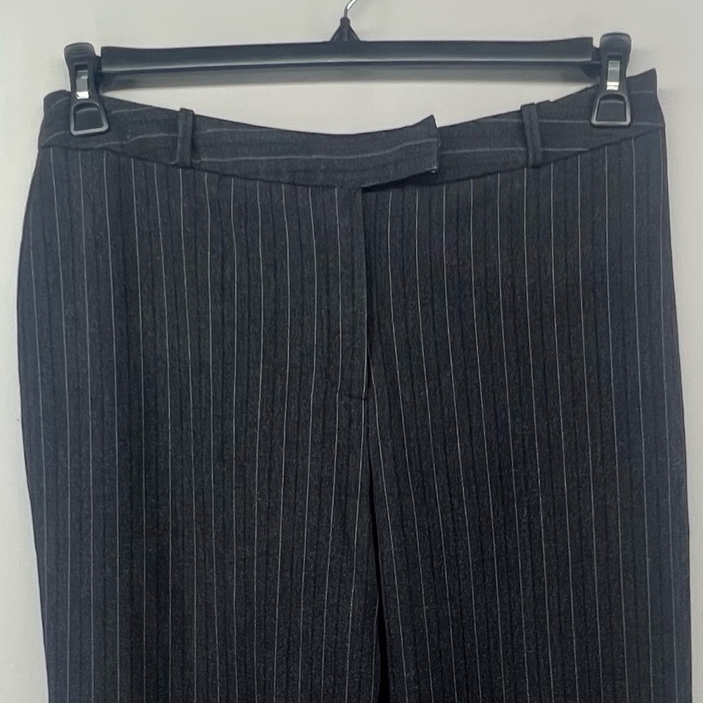 Women’s David N Dark Gray  Pinstripe Wide-Leg Trousers size 14.